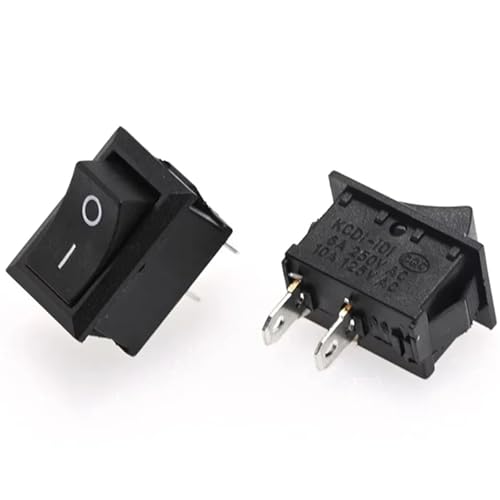 EBAYTV Marineschalter, 5/20/100Pcs KCD1 15 * 21mm 2Pin AUF-Off Boot-Form Schalter 10 * 15mm Snap-in Wippschalter KCD Schalter(KCD11 10X15mm,5 pcs) von EBAYTV