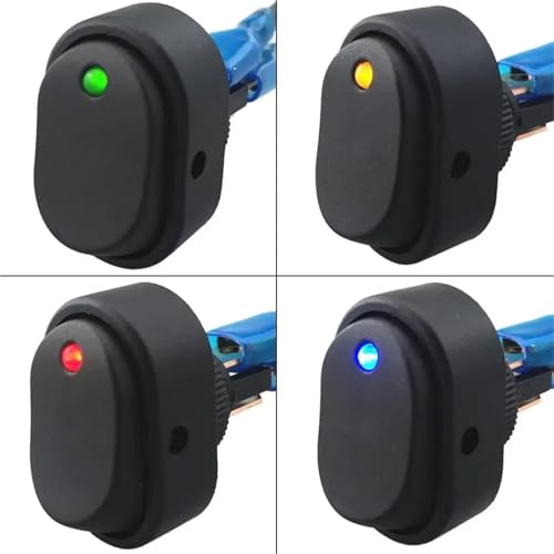 Marineschalter, 4 Stücke 12 V 30 Ampere 30 A Auto Boot Auto Wippschalter EIN AUS Mit Dot LED-Licht Beleuchtet Rot Grün Blau Gelb Wippschalter Marineschalter, 4 Stücke 12 V 30 Ampere 30 A Auto Boot Auto Wippschalter EIN AUS Mit Dot LED-Licht Beleuchtet Rot Grün Blau Gelb Wippschalter von EBAYTV