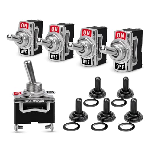 Marineschalter, 5 stücke Heavy Duty Rocker Toggle 15A 250V 20A 125V SPST 2Pin AUF/OFF Schalter Metall Fledermaus wasserdichte Boot Kappe Abdeckung Marineschalter, 5 stücke Heavy Duty Rocker Toggle 15A 250V 20A 125V SPST 2Pin AUF/OFF Schalter Metall Fledermaus wasserdichte Boot Kappe Abdeckung von EBAYTV