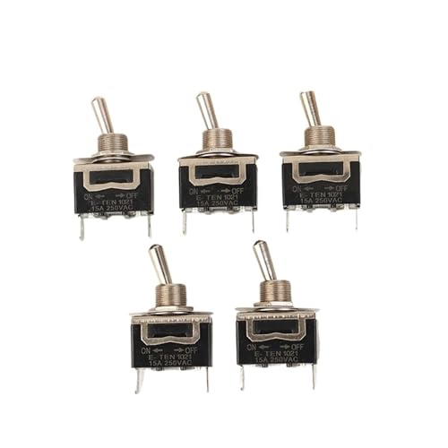 Marineschalter, 5-teilige Wippschalter mit wasserdichtem, 15 A 250 V 2-poliger SPST-Ein-/Aus-Spst-Wippschalter for Hochleistungsautoboote(A1) von EBAYTV