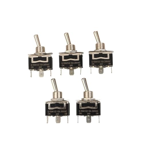 Marineschalter, 5-teilige Wippschalter mit wasserdichtem, 15 A 250 V 2-poliger SPST-Ein-/Aus-Spst-Wippschalter for Hochleistungsautoboote(A2) von EBAYTV