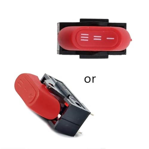 Marineschalter, Schwarz Rot Elektrischer Haartrockner Knopfschalter Ein Aus Elektrische Wärmflaschenheizung Wippschalter 3 Gang Kippschaltertyp(Rood) von EBAYTV