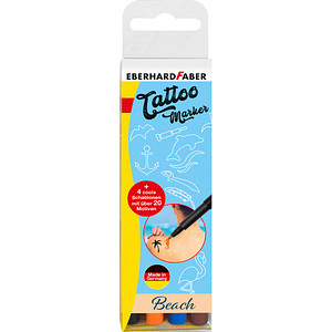 EBERHARD FABER Beach Tattoostifte farbsortiert 1,0 - 5,0 mm, 4 St. von EBERHARD FABER