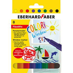 EBERHARD FABER COLORi Fenstermalfarben farbsortiert 8 St. von EBERHARD FABER