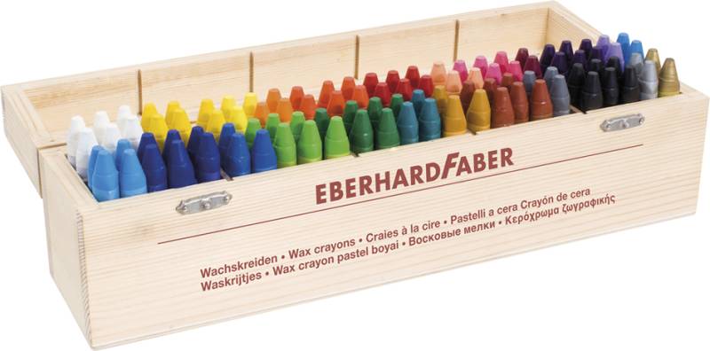 EBERHARD FABER Dreikant-Wachsmalkreide COLORI, 100er Holzbox von EBERHARD FABER