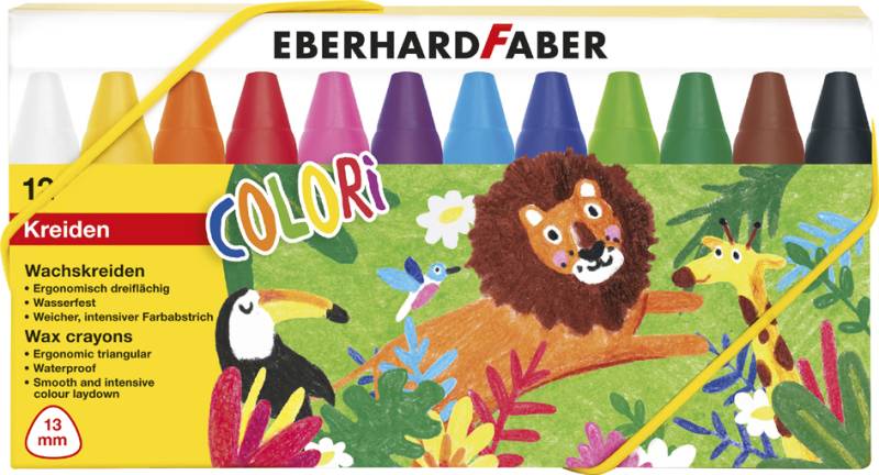 EBERHARD FABER Dreikant-Wachsmalkreide COLORI,12er Kartonbox von EBERHARD FABER