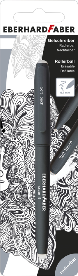 EBERHARD FABER Gelschreiber Erase it!, schwarz von EBERHARD FABER