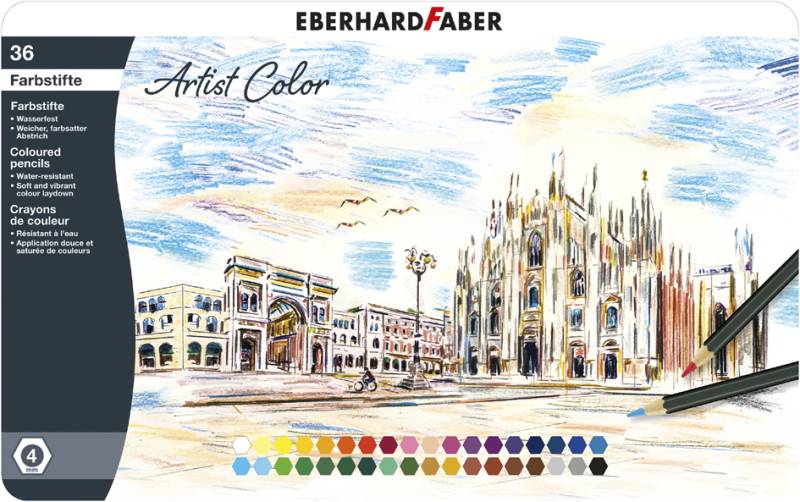 EBERHARD FABER Hexagonal-Buntstift Artist Color, 36er Etui von EBERHARD FABER