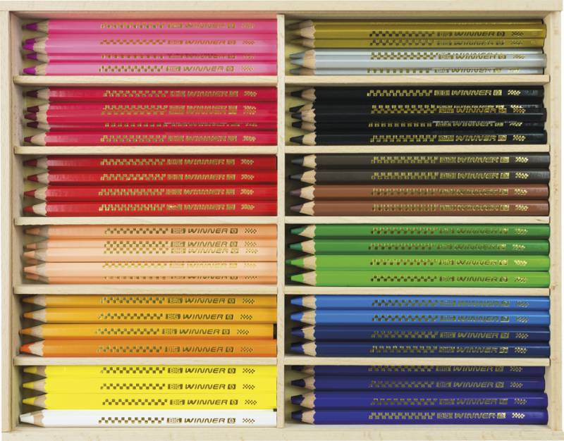 EBERHARD FABER Hexagonal-Buntstift BIG WINNER,96er Holzkiste von EBERHARD FABER