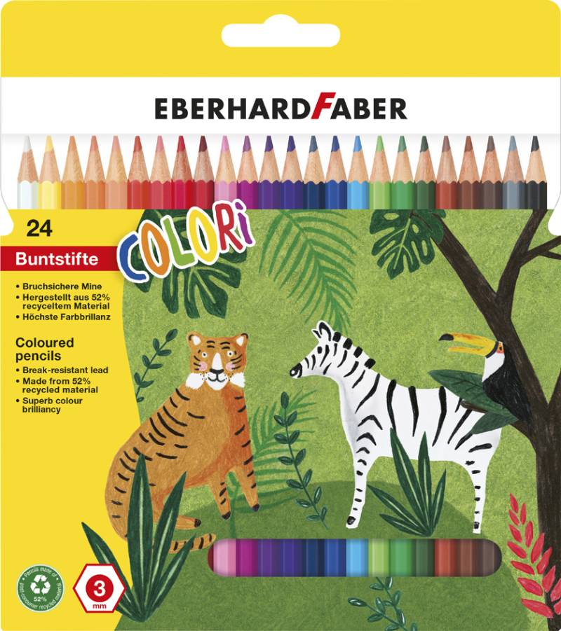 EBERHARD FABER Hexagonal-Buntstift COLORI, 24er Kartonetui von EBERHARD FABER