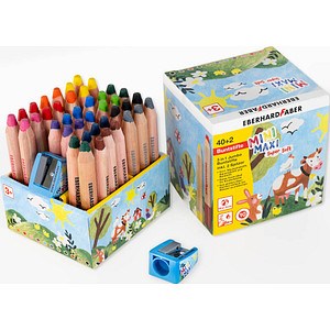 EBERHARD FABER MiniMaxi 3in1 40er Box Buntstifte farbsortiert, 40 St. EBERHARD FABER MiniMaxi 3in1 40er Box Buntstifte farbsortiert, 40 St. von EBERHARD FABER