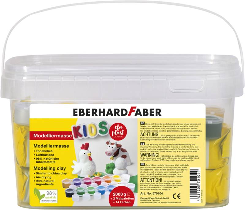 EBERHARD FABER Modelliermasse EFA Plast KIDS + Schulmalfarbe von EBERHARD FABER