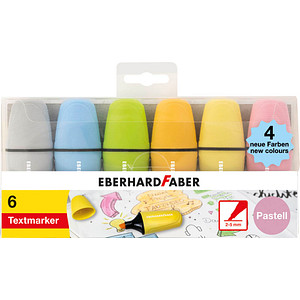EBERHARD FABER Pastell Mini Textmarker farbsortiert, 6 St. von EBERHARD FABER