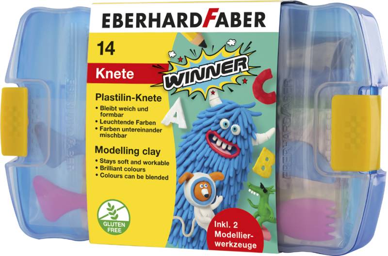 EBERHARD FABER Plastilin-Knete WINNER, 14er Kunststoffbox von EBERHARD FABER