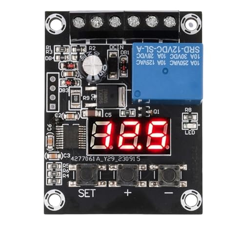 DC-Stromerkennungsmodul Strommodul Relais Digitalanzeige Überstromschalter Controller Motorschutz Stromversorgung(7-9V) von EBGAZSPD