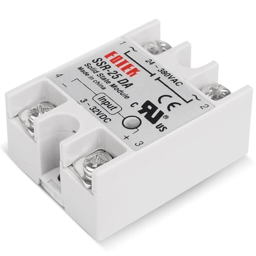 Halbleiterrelais 10 A 25 A 40 A 60 A SSR DA AA DD Einphasenrelais kontaktloser Schalter for Kurzschluss- und Überlastschutz(DA (DC to AC),25A) von EBGAZSPD