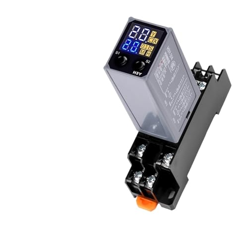 LCD-Anzeige Verzögerungsrelais Einschaltverzögerungsregler Zeitrelais Elektronisches Verzögerungszeitrelais mit Sockel DC12V/24V A220V(DC24V) von EBGAZSPD