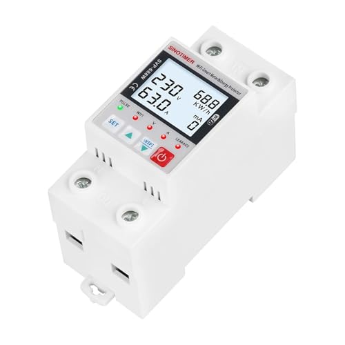 SVP688 63A 230VAC Smartlife Relais Energiezähler kWh Messschalter Timer mit Spannungsstrom- und Leckageschutz(No WIFI with Light) von EBGAZSPD