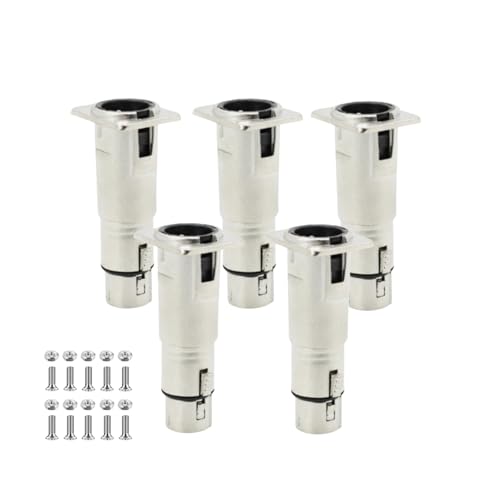 EBIEFLY Trik XLR-Stecker auf XLR-Buchse, Feed/Pass Thru Connector Adapter + 10 Schrauben-Sets, 5 Stück EBIEFLY Trik XLR-Stecker auf XLR-Buchse, Feed/Pass Thru Connector Adapter + 10 Schrauben-Sets, 5 Stück von EBIEFLY