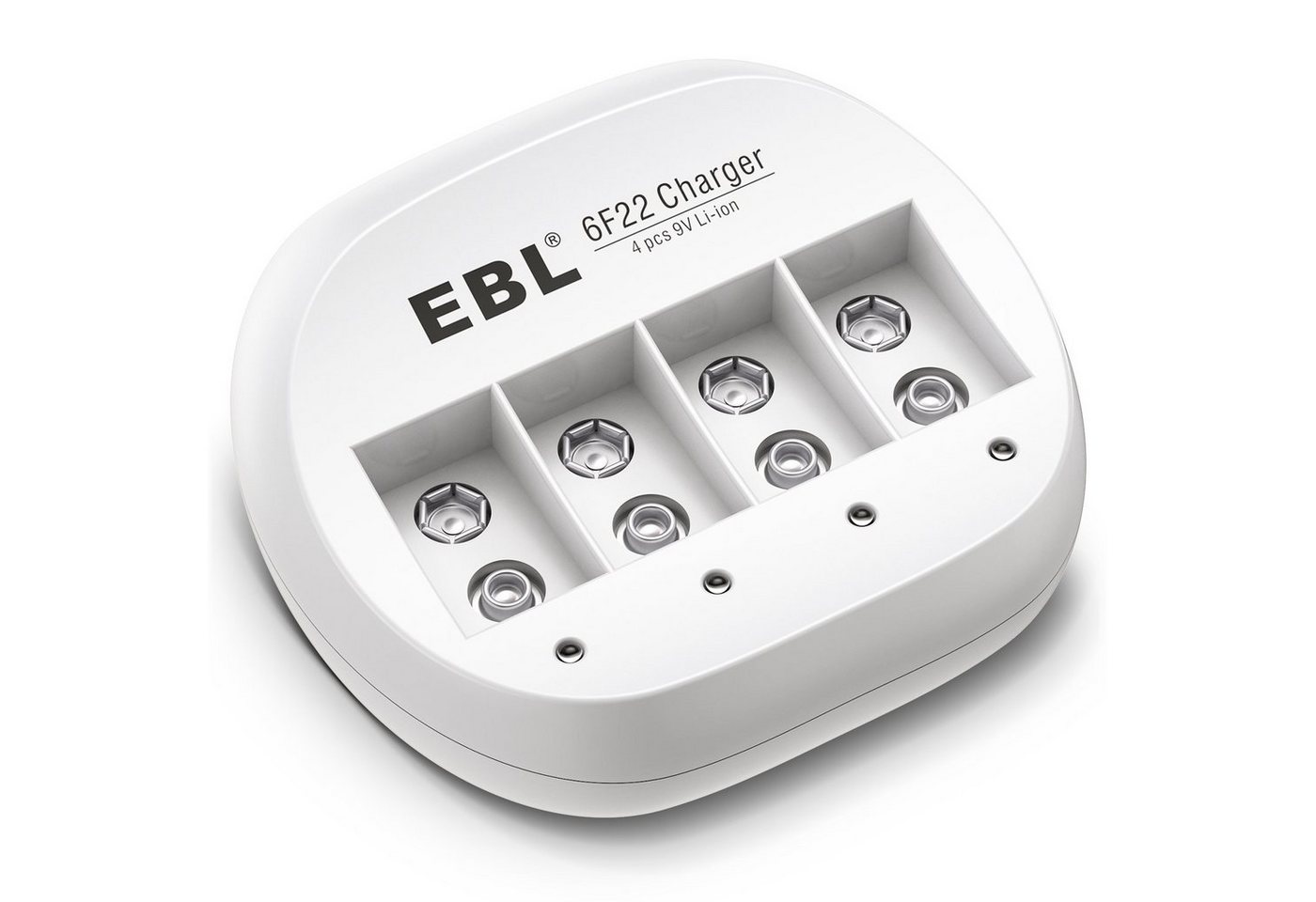 EBL Akku Ladegerät 9v für Li-Ionen wiederaufladbare Batterien Batterie-Ladegerät (1-tlg) von EBL