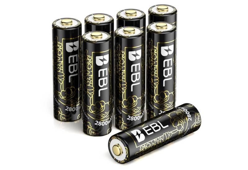 EBL Jahr Drache Wiederaufladbar Batterien, AA Akku & AAA Akku 2800 mAh von EBL
