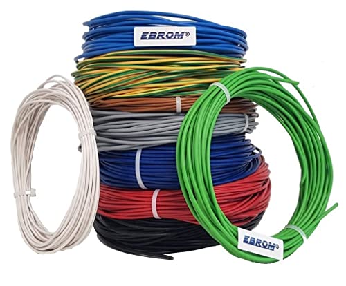 Aderleitung Verdrahtungsleitung - Einzelader flexibel - PVC Leitung - H07V-K 2,5 mm² - Farbe: hellblau - viele Längen in 5 Meter-Schritten lieferbar, Ihre Länge: 100 m 2,5mm2 von EBROM
