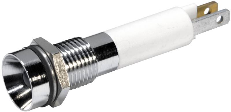 LED 1909-12WS - LED-Signalleuchte, 5 mm, weiß, 12 V, Innenrefl., Ø8 mm, 1000 mcd von CML TECHNOLOGIES