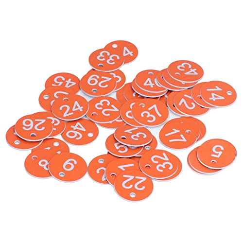 50pcs Nummerierte Runde Etiketten für die Bienenzubehör für Tierhaltung - und Benutzerfreundliches Design (ORANGE) von EBTOOLS