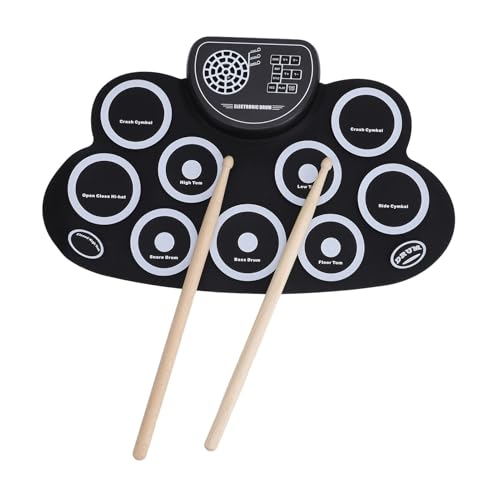 9 Pads Wiederaufladbares Elektronisches Set mit Integriertem Lautsprecher, Tragbares Faltbares Design für und Erwachsene 9 Pads Wiederaufladbares Elektronisches Set mit Integriertem Lautsprecher, Tragbares Faltbares Design für und Erwachsene von EBTOOLS