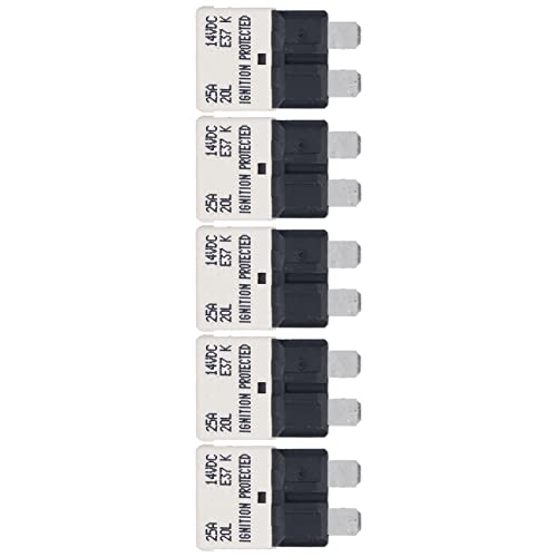 E37 AUTO T R Circuit Breaker, UL ADE 94V0 Thermoplastic, Kompatibel mit ATC ATO Box, 25A 5-Pack E37 AUTO T R Circuit Breaker, UL ADE 94V0 Thermoplastic, Kompatibel mit ATC ATO Box, 25A 5-Pack von EBTOOLS