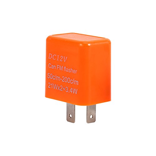 2-poliges relais,2 V,lles Motorrad-Blinker,Warnblinker,Geschwindigkeit,einstellbar,LED,isches rel (orange) von EBTOOLS