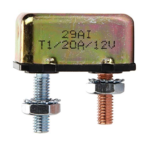 Automatischer Reset-Leistungsschalter Auto Marine 12V DC Universal-Sicherungs-Reset-Leistungsschalter mit Metallabdeckung(20A) von EBTOOLS