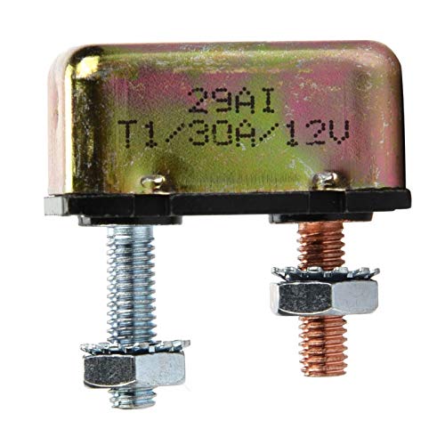 Automatischer Reset-Leistungsschalter Auto Marine 12V DC Universal-Sicherungs-Reset-Leistungsschalter mit Metallabdeckung(30A) von EBTOOLS