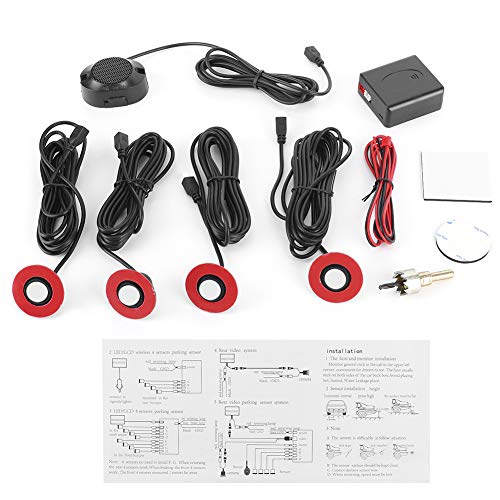 EBTOOLS Car Reverse Backup-Parksensor-Radarsystem, 16,5 mm Auto-eingebauter Backup-Radarsensor-Umkehrhilfe mit Audio-Summer-Zusatzsatz(Weiß) von EBTOOLS