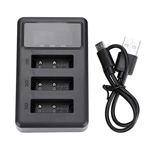 EBTOOLS Für Np-Bx1 Ladegerät - Kamera Akkuladegerät Kamera Ladegerät Kameraakkus Batterie Ladegerät Action Kamera Batterieladegerät 3 Slot USB Aufladung Schwarzer Zubehör Ersatz Für Np-Bx1 von EBTOOLS