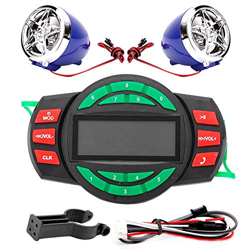 For Motorradradios-Motorrad Mp3 Player Bt Motorrad Alarm Audio Sound System Wasserdichter Lcd Motorrad Mp3 Player Bt Fm Radio Lautsprecher Mit Telefonladung von EBTOOLS