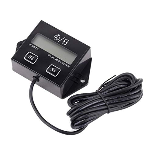 Für Motorsäge Drehzahlmesser - Digital Tach Stundenzähler Drehzahlmesser Rpm Stundenanzeige Für 2/4 Takt Zündkerze Gasmotor Motorrad Atv von EBTOOLS