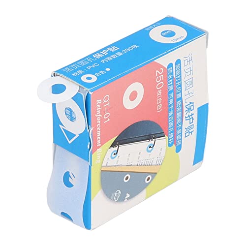 PVC Hole Punch Verstärker Aufkleber für Einfache DIY -Reparaturen und Vielseitige Etiketten für Dokument (WHITE) von EBTOOLS