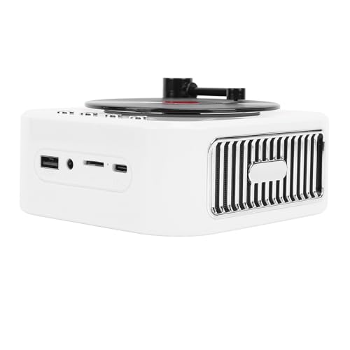 Plattenspieler -Lautsprecher - Vintage Look, Immersive Sound & Lasting Tery Musikliebhaber (White) von EBTOOLS
