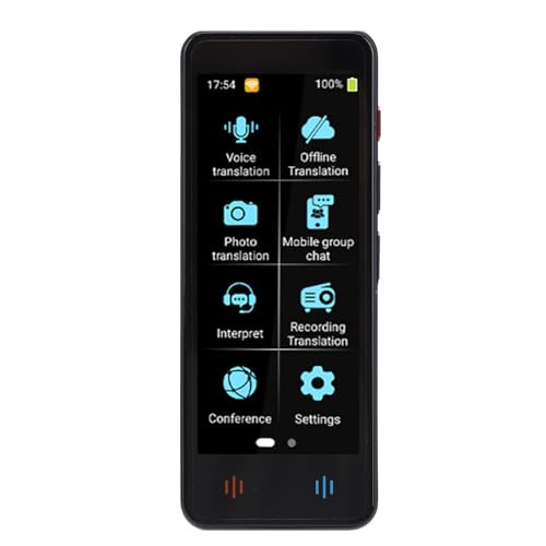 Tragbarer KI -Sprachübersetzer mit TouchSC - Ports 34 Sprachen für Anstrengungen Jederzeit (Black) von EBTOOLS