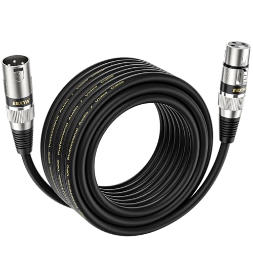 EBXYA XLR Kabel, Mikrofonkabel, 10M, Stecker auf Buchse, Symmetrisches XLR Mikrofonkabel, XLR Patchkabel für Mikrofon Mixer, Aufnahmestudio von EBXYA