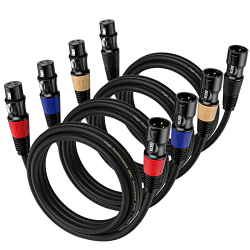 EBXYA XLR Kabel 1M 4Pack XLR Stecker zu Buchse Kabel Mikrofonkabel 3-Pin Balanced DMX Kabel XLR Patch Kabel EBXYA XLR Kabel 1M 4Pack XLR Stecker zu Buchse Kabel Mikrofonkabel 3-Pin Balanced DMX Kabel XLR Patch Kabel von EBXYA