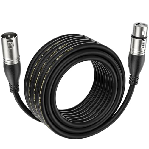 EBXYA XLR Kabel Mikrofonkabel 10M Premium 3-Pin symmetrischer XLR Stecker auf Buchse Mikrofonkabel DMX Kabel XLR Patchkabel von EBXYA