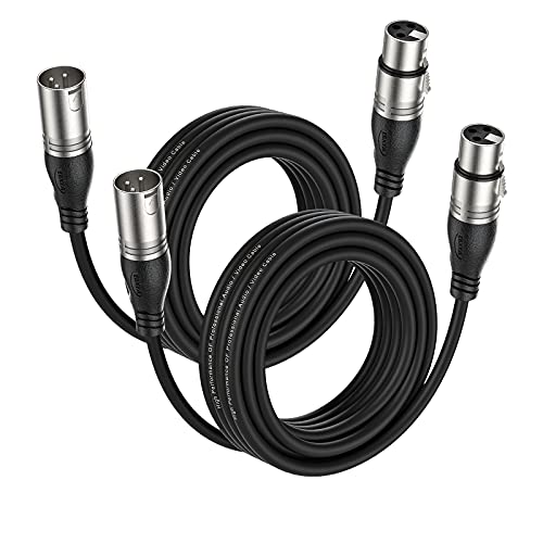 EBXYA XLR Kabel Mikrofonkabel 5M 2er Pack - Premium 3-Pin symmetrischer XLR Stecker auf Buchse Mikrofonkabel DMX Kabel XLR Patchkabel von EBXYA