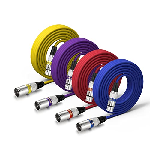 EBXYA XLR-Kabel Mikrofonkabel 7.6M 4Packs Stecker auf Buchse symmetrisches XLR-Mikrofonkabel Farbige DMX-Patchkabel EBXYA XLR-Kabel Mikrofonkabel 7.6M 4Packs Stecker auf Buchse symmetrisches XLR-Mikrofonkabel Farbige DMX-Patchkabel von EBXYA