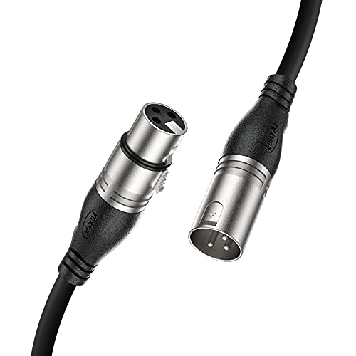 EBXYA XLR Kabel XLR Mikrofonkabel 1M/3FT 3 Pins symmetrischer XLR-Stecker auf Buchse Bühnen-Patchkabel DMX-Kabel für Mikrofon Audio Mixer von EBXYA