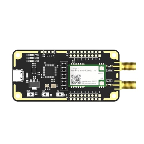 EBYTE 433/868/915 MHz 2,4 G LR1121 Lora Wireless RF SMD SPI Modul E80 Serie 5,6 km Sub-G TCXO WIFI Zigbee BLE IPEX Stempellochantenne (868/915M Testboard) von EBYTE
