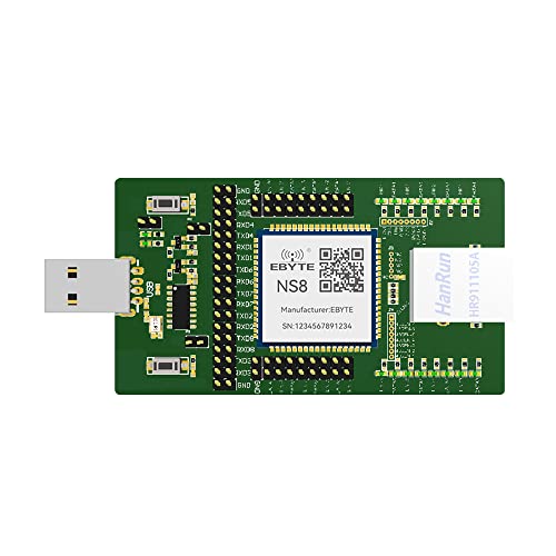 EBYTE Test Board Kits für 8 serielle Ports zu Ethernet-Modul NS8 TTL zu RJ45 PHY Modbus Gateway RTU TCP UDP HTTP MQTT Low Power Heartbeat Paket Transparente Übertragung von EBYTE