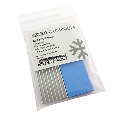 EC360® ALUMINIUM M.2 SSD Cooler Kühlkörper I M.2 2280 NVMe SSD-Kühler, Heatsink von EC360