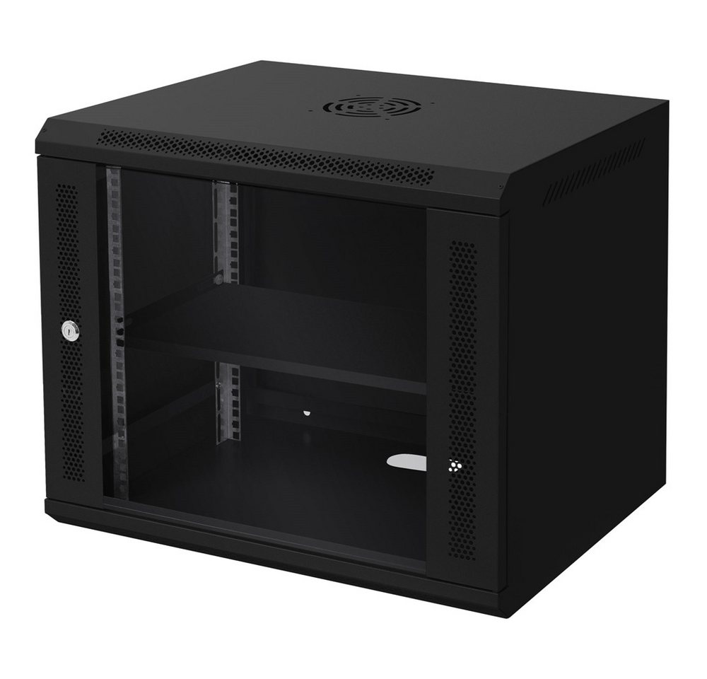 ECD Germany Serverschrank Wandmontage voll montiert Server Gehäuse mit abschließbarer Tür, Serverschrank 9 HE 19 Zoll Schwarz 60x45x50cm montiert Traglast 60kg ECD Germany Serverschrank Wandmontage voll montiert Server Gehäuse mit abschließbarer Tür, Serverschrank 9 HE 19 Zoll Schwarz 60x45x50cm montiert Traglast 60kg von ECD Germany